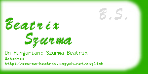 beatrix szurma business card